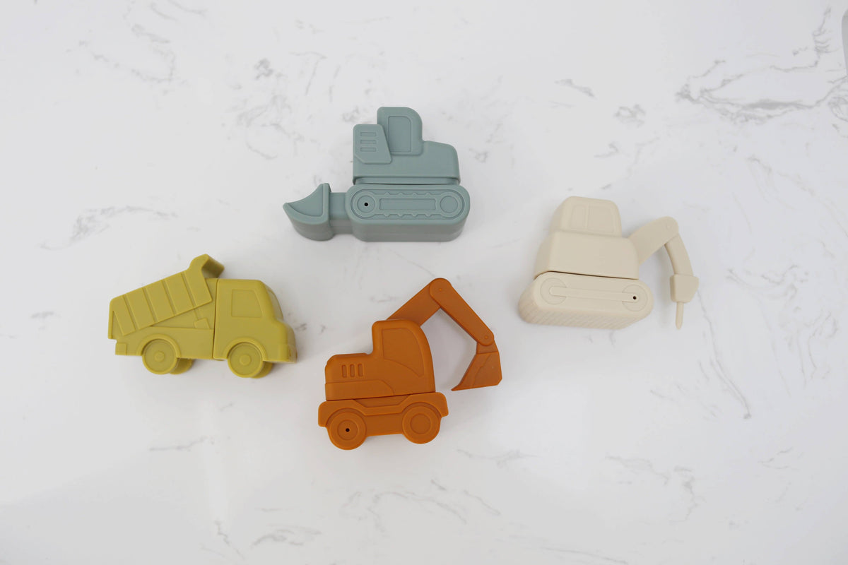 Construction Mold Free Silicone Bath Toy Set 