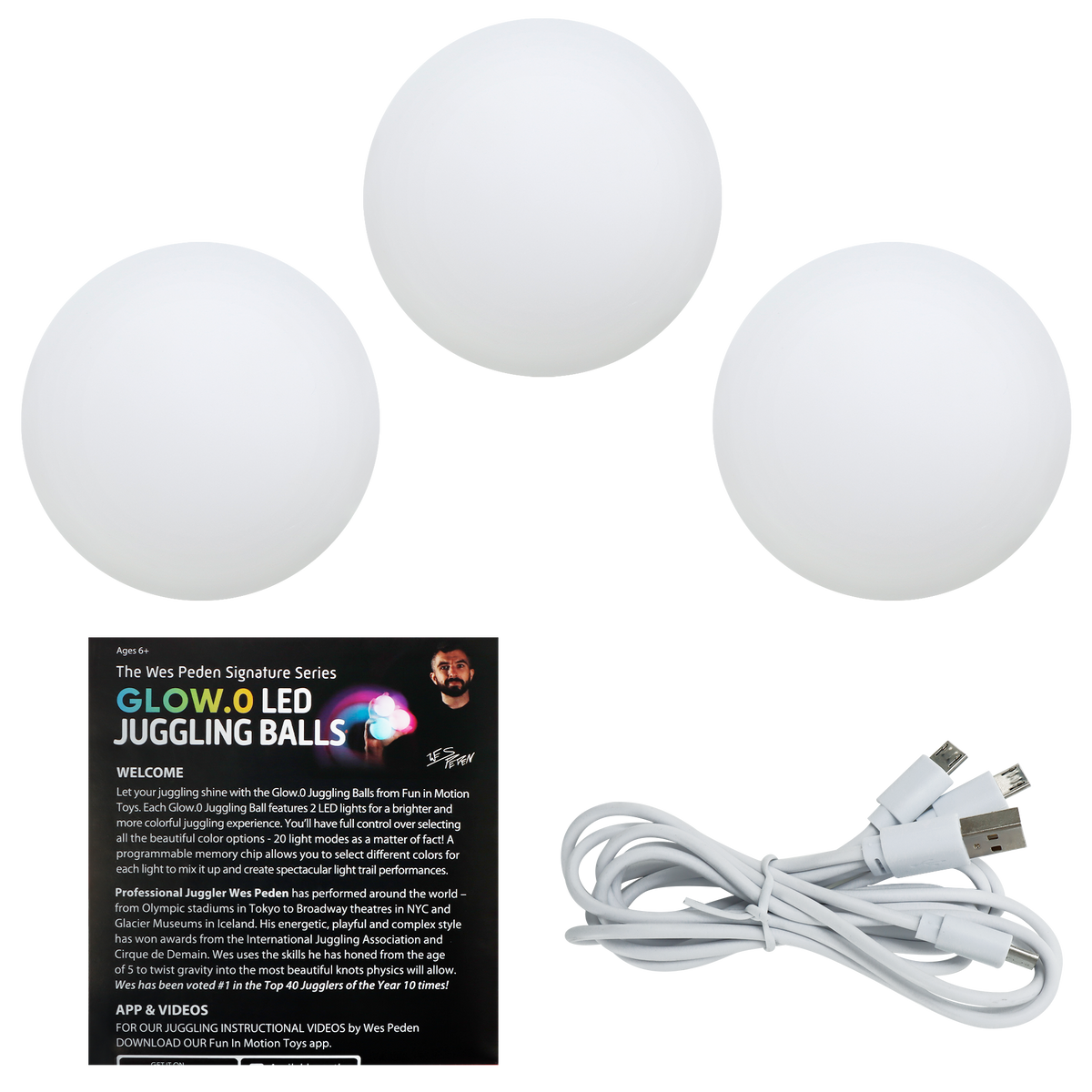 Glow.0 LED Juggling Ball Set, Wes Peden