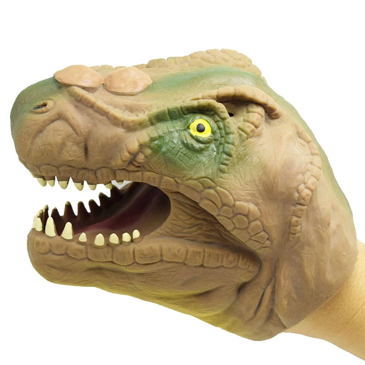 Dinosaur Head Hand Puppet Fidget Kids Toy- Assorted