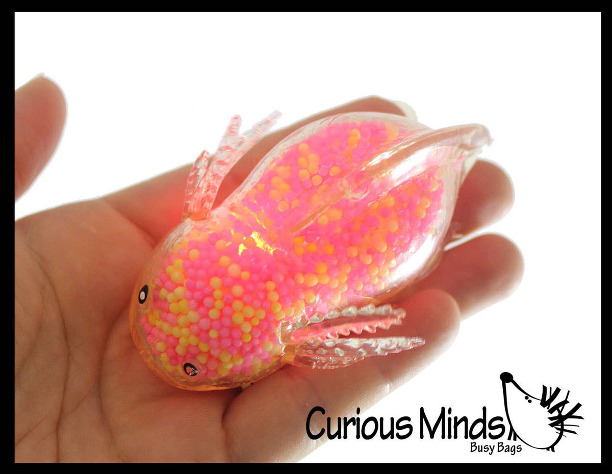 1 Light Up Axolotl - Air and Styrofoam Bead Filled Squeeze