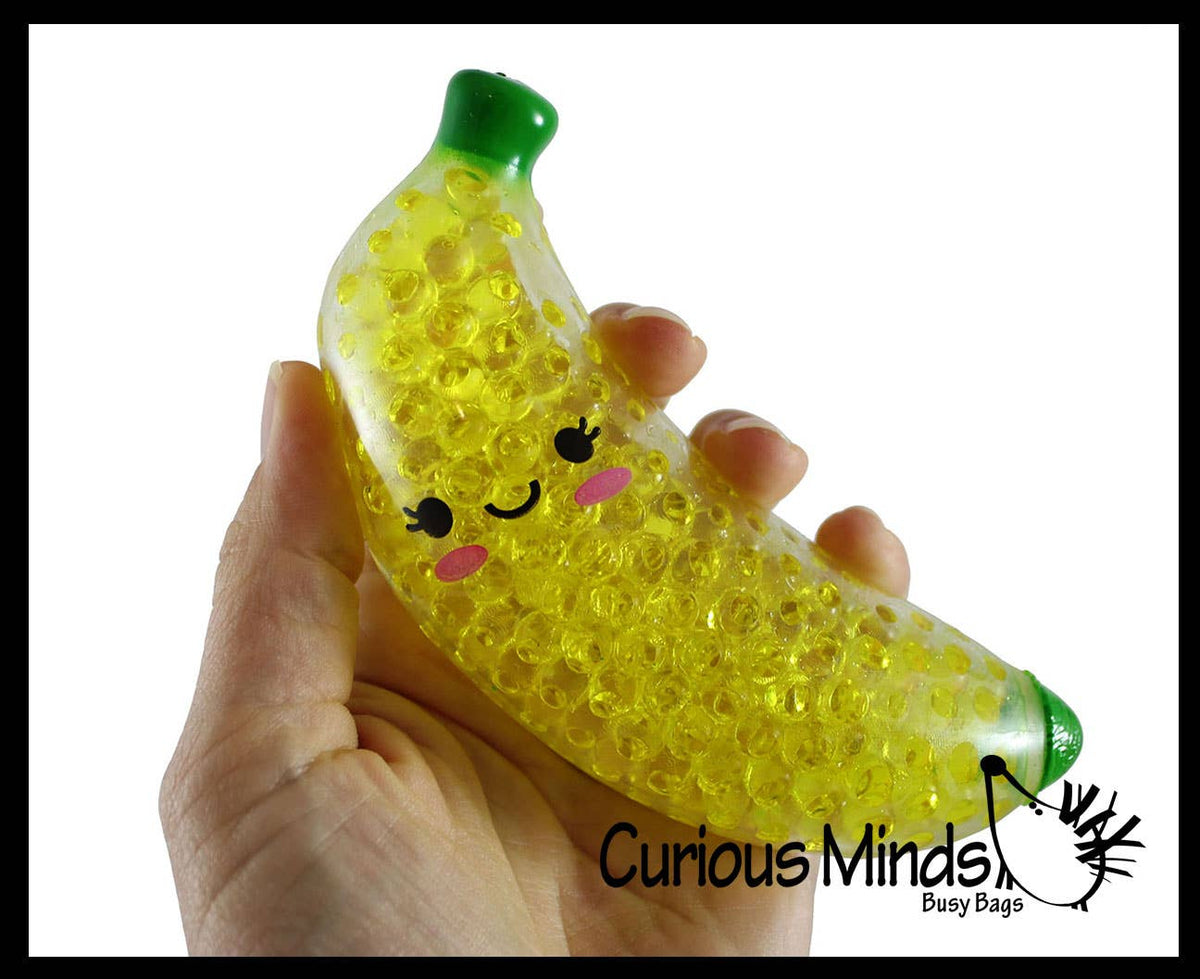 1 Banana Water Bead Filled Squeeze Stress Ball  -  Sensory,