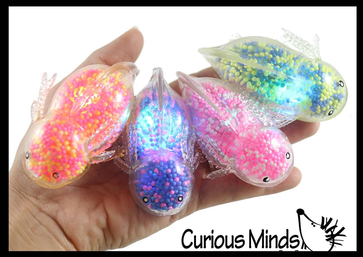 1 Light Up Axolotl - Air and Styrofoam Bead Filled Squeeze