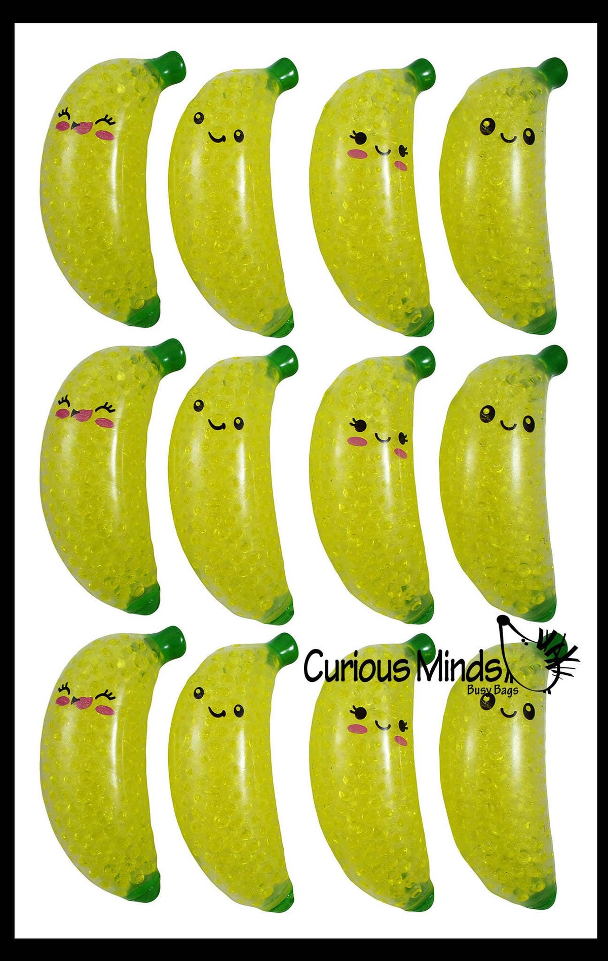 1 Banana Water Bead Filled Squeeze Stress Ball  -  Sensory,